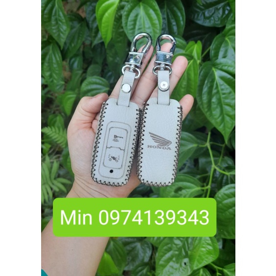 Bọc chìa khóa xe SH,Sh Mode,PCX bằng da thật tặng móc khóa