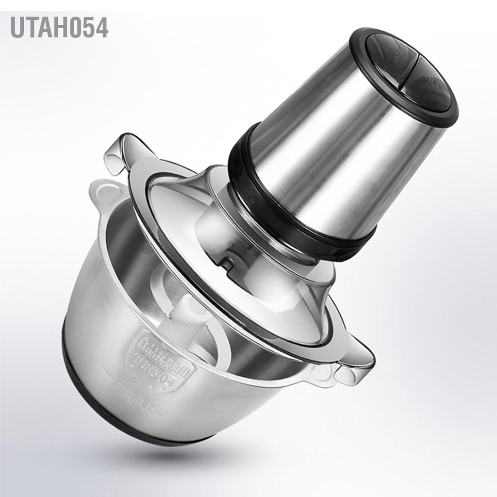 [Hàng Sẵn] Máy xay thịt, máy xay đa năng bằng điện Thép không gỉ 2L 220V 300W cho nhà bếp【Utah054】