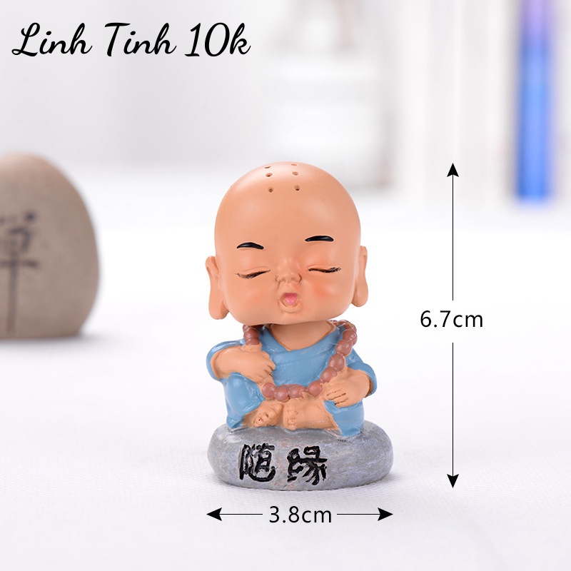 Tượng nhà sư chibi cổ lắc trang trí nhà cửa, ô tô FREESHIP 50k- Linh Tinh 10k