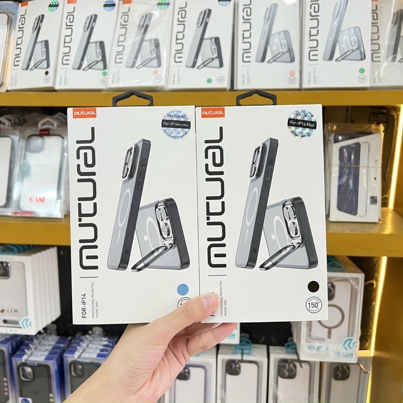 Ốp lưng Mutural nhám Hỗ trợ sạc magsafe cho iPhone 14 Pro Max, 14 Pro, 14 Plus có giá đỡ dựng chân chống siêu đẹp