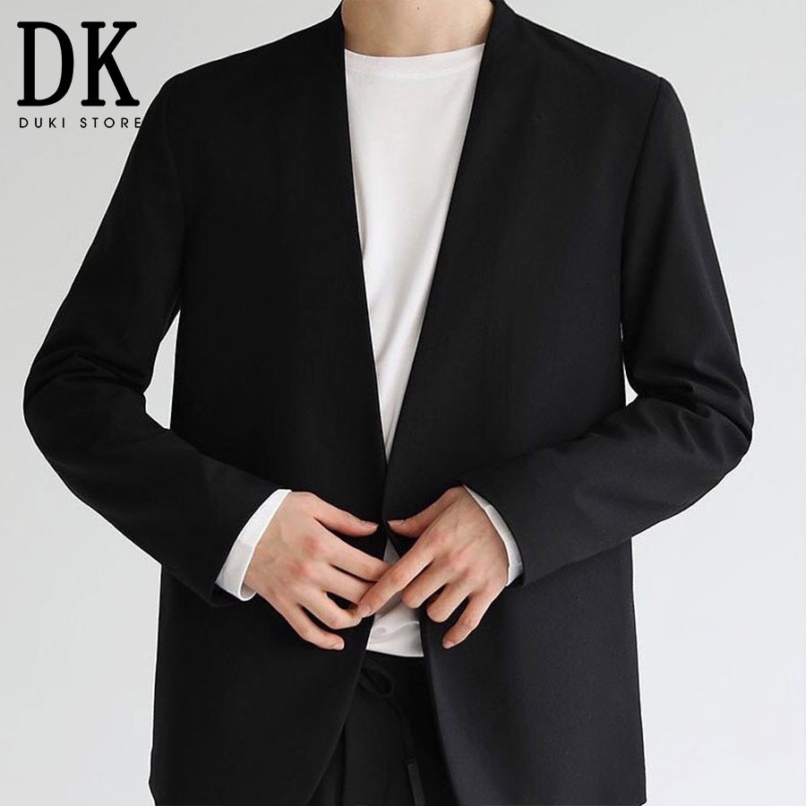 Áo khoác blazer nam không cổ ,áo vest nam balzer nam phong cách Hàn Quốc LZB0009 - DUKI STORE | BigBuy360 - bigbuy360.vn