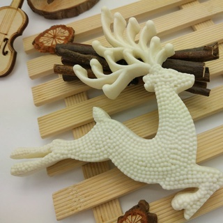 Khuôn silicon hình hươu giáng sinh làm bánh Khuôn xà phòng nến thơm Handmade hình hươu 4 ô 50g