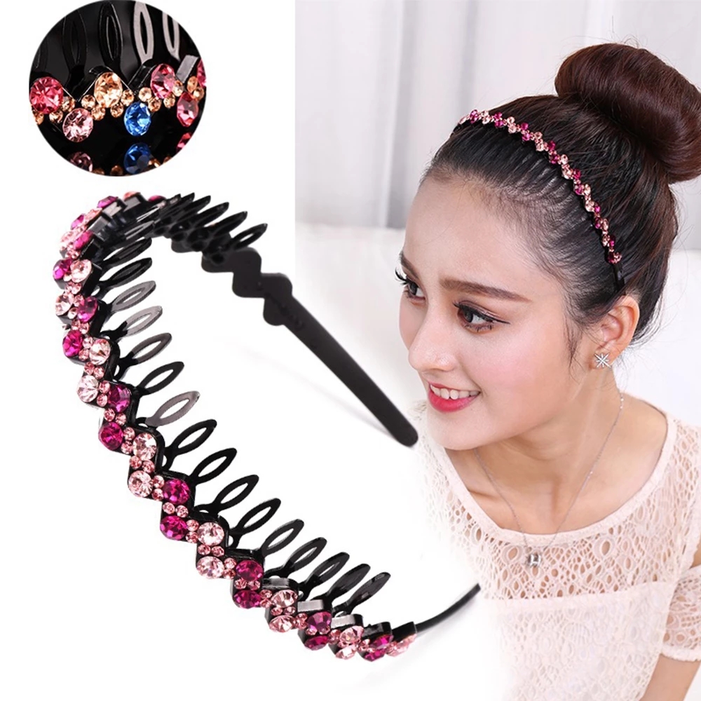 Băng đô cài tóc đính đá thời trang cho nữ