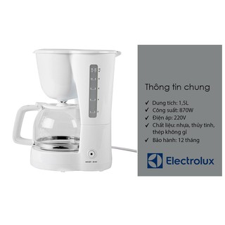 Máy Pha Cà Phê Electrolux ECM1303W - Hàng chính hãng - Bảo hành 24 tháng