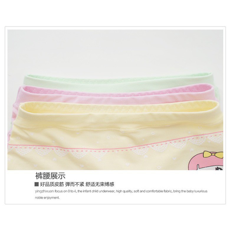 Sét 4 Chiếc Quần Chíp Bé Gái Cotton Phối Ren -Hàng Quảng Châu Cao Cấp (QC11)