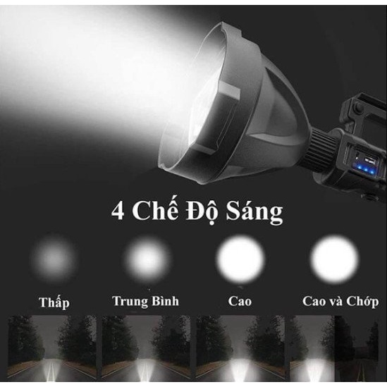 ĐÈN PIN SIÊU SÁNG CHIẾU XA 500M KÈM CHÂN CỐ ĐỊNH