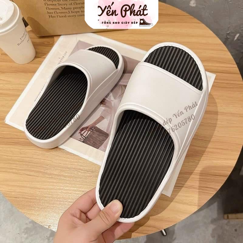 Dép Quai Ngang Nam Nữ Đế Cao 4cm,Dép Bánh Mì 8399 gấu Thới Trang HOT 2022