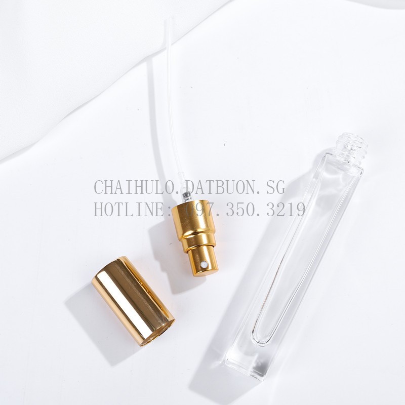 Chai chiết nước hoa dạng xịt 10ml, thân thuỷ tinh trong suốt bền đẹp | BigBuy360 - bigbuy360.vn