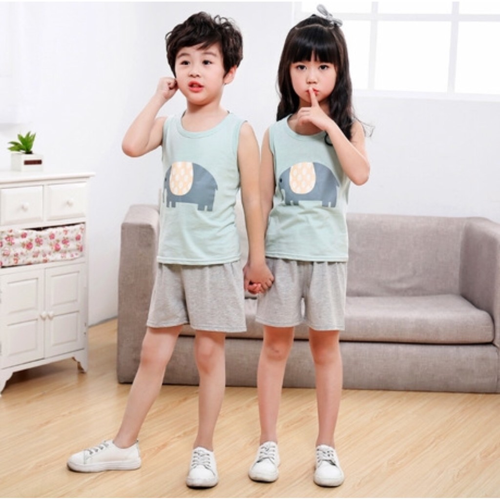 Bộ Cộc Tay Quần Đùi Cotton Cho Bé 2-7 Tuổi