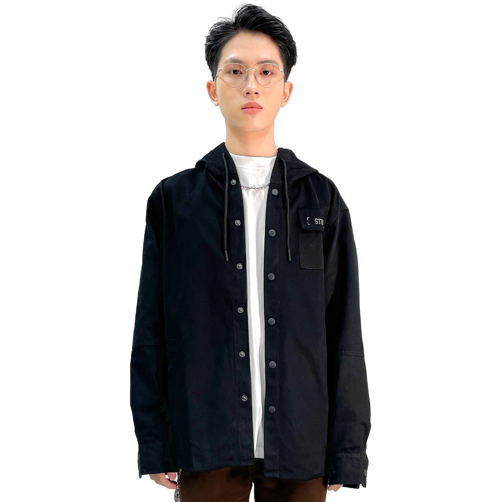 Áo Khoác Kaki 5THEWAY trong bộ sưu tập public icon cùng thiết kế Zigzag sau lưng màu đen