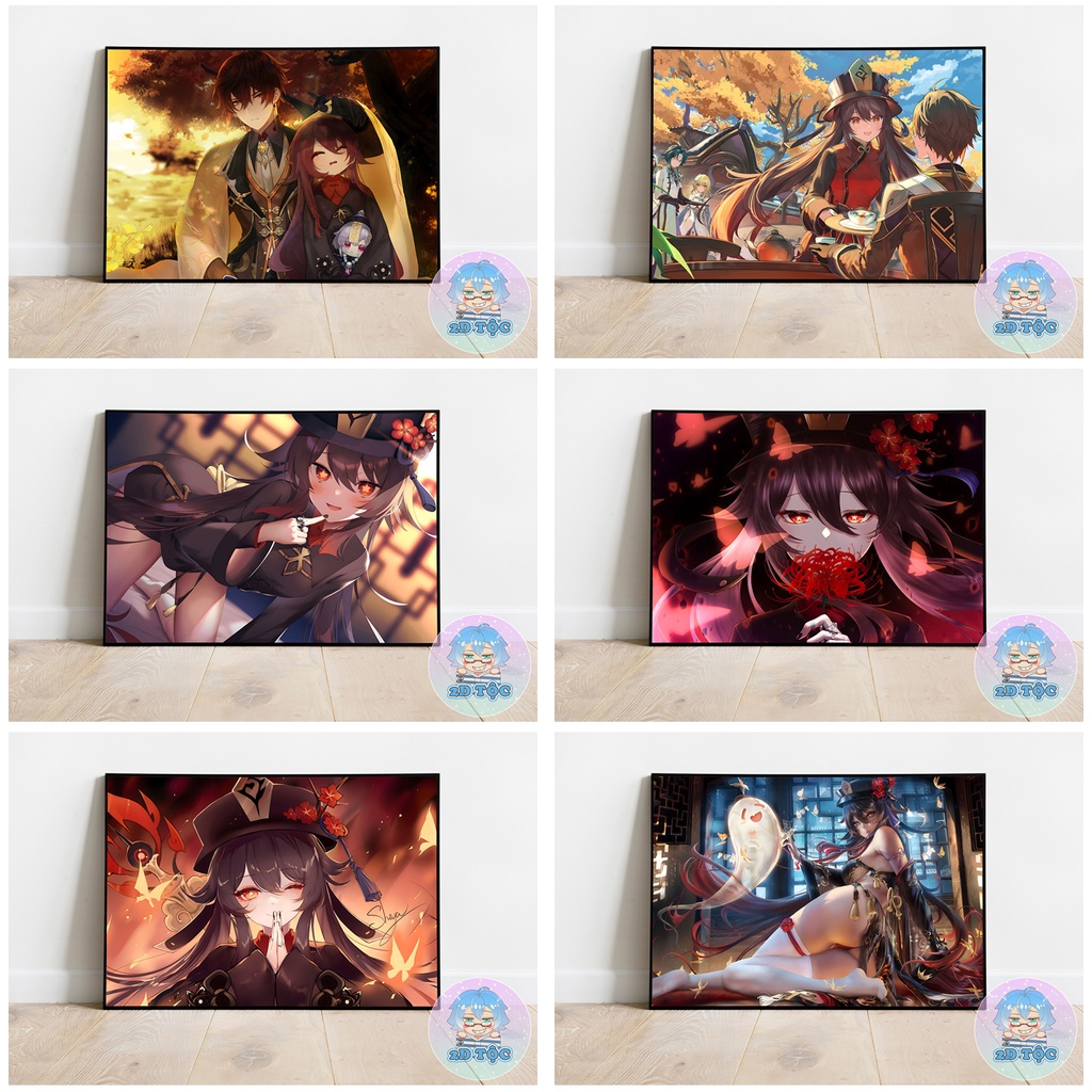 TRANH POSTER A3 HU TAO HuTao (12) GENSHIN IMPACT CHẤT LIỆU GIẤY CAO CẤP - 2D TỘC SHOP