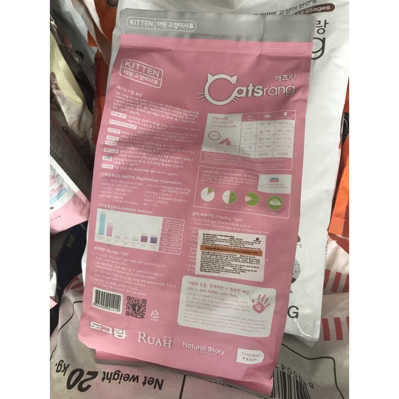 Thức ăn cho mèo con Catsrang kitten 1,5kg