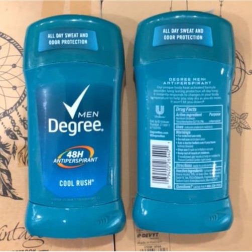 Sáp khử mùi nam Degree/ mẫu mới nhất/thơm lâu suốt 48h/ khô thoáng/ không bị vàng áo/ date mới nhất