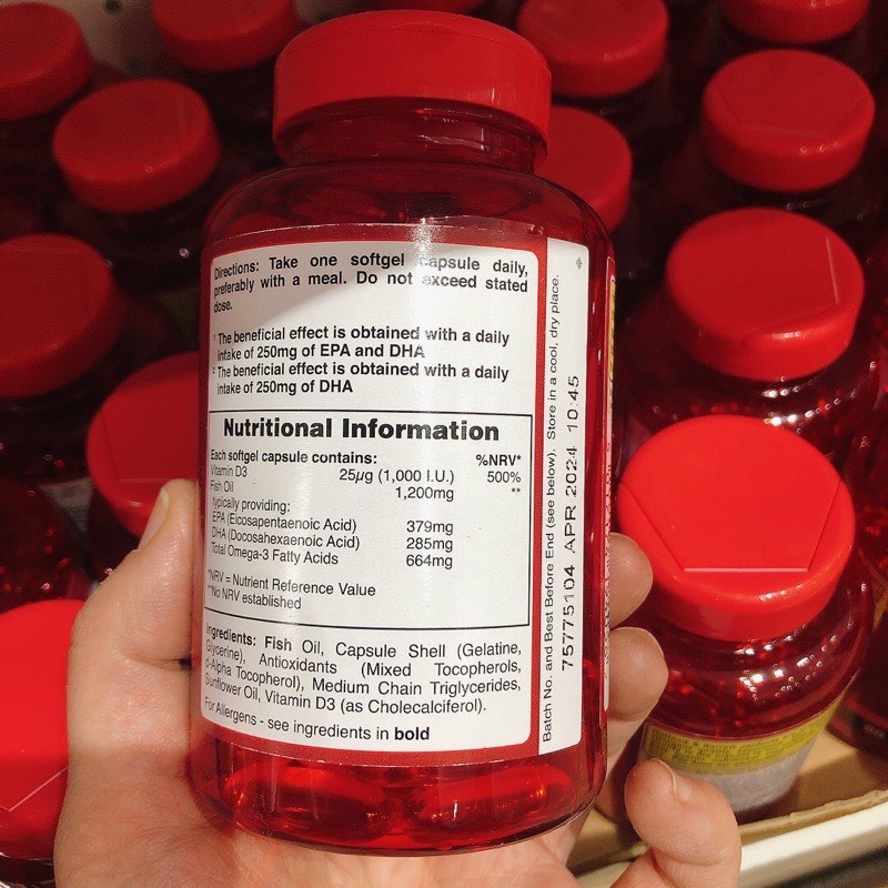 UK- Viên dầu cá bổ sung Omega 3 Holland & Barrett