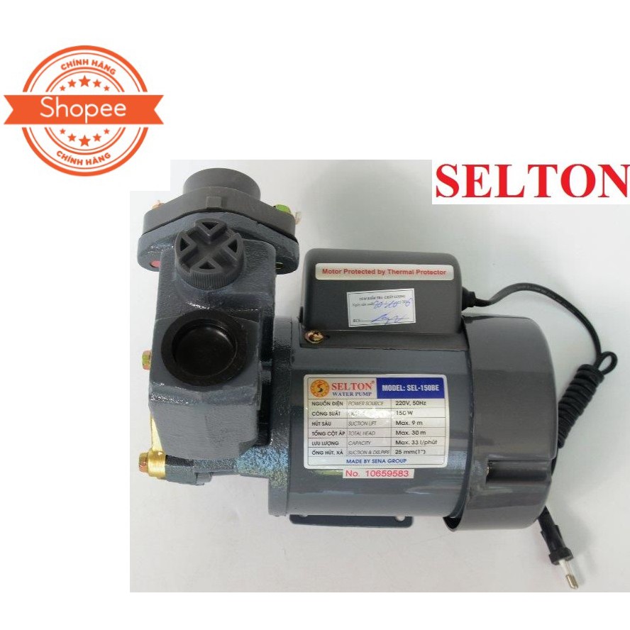 Máy bơm nước chân không Selton 150BE, công suất 150 w, bảo hành chính hãng 12 tháng