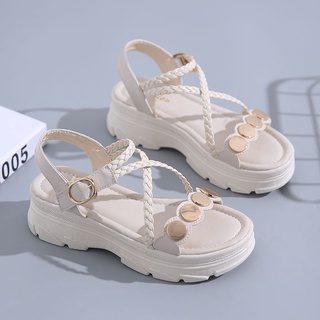 Xăng đan Đế Bằng Size Lớn 35-42 41 42 Phong Cách La Mã Thời Trang Mùa Hè Mới Cho Nữ