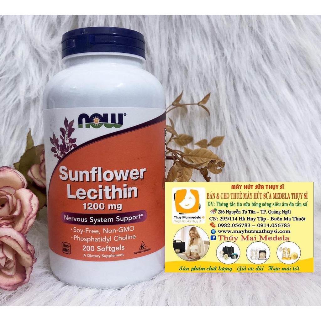 Viên uống chống tắc tia sữa Now Sunflower Lecithin - { bé TRAI }
