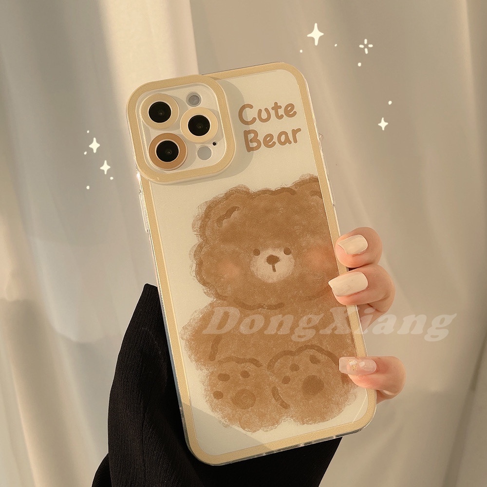 Ốp Điện Thoại TPU Mềm Trong Suốt Hình Thỏ Gấu Cho iPhone 7 8 X XR XS Max 6 6s 7 8 Plus SE 2020 iPhone12 11 Pro Max 13 13Pro Max