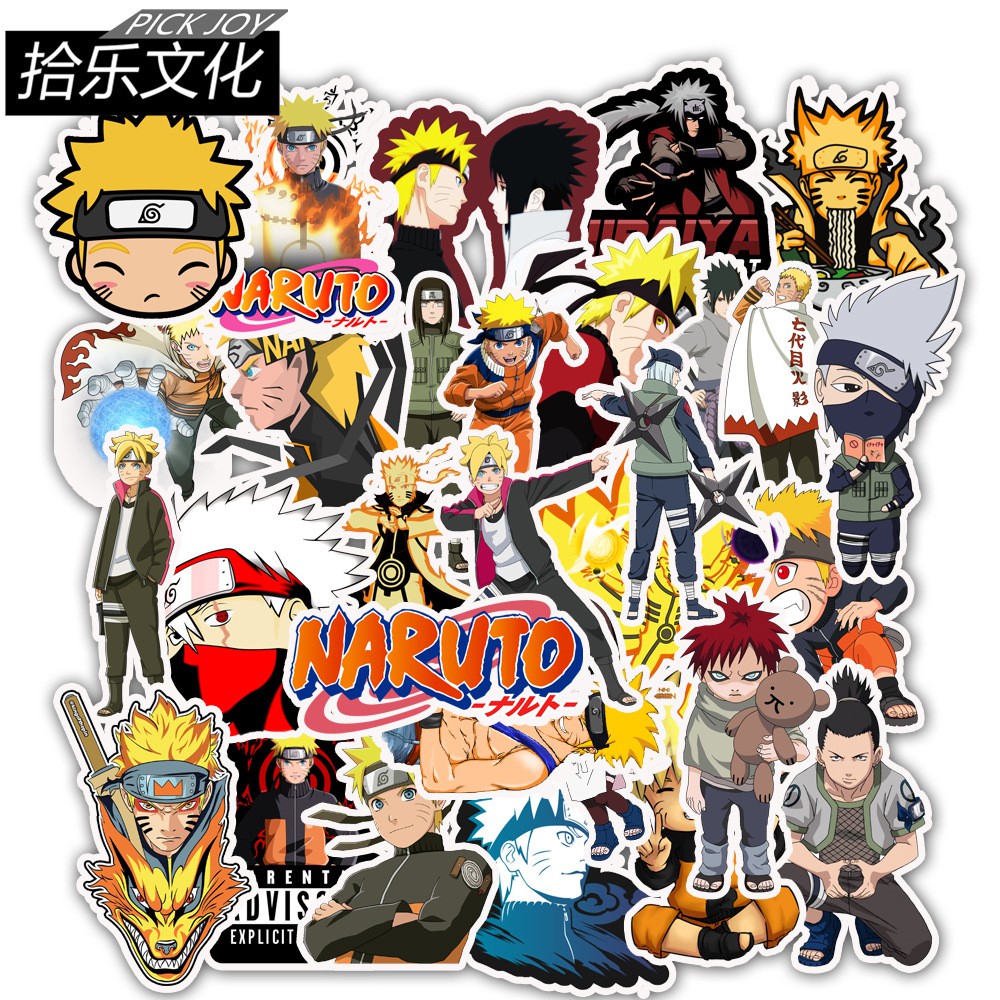 Set 50 sticker phim anime Naruto cực đẹp chống chấm nước siêu dính dán mũ bảo hiểm cực đẹp cực cool