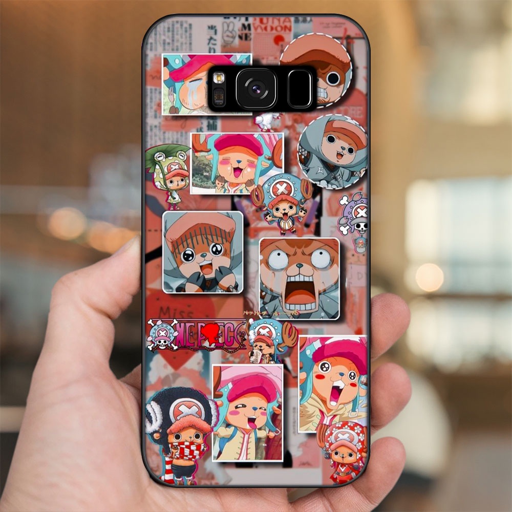 Ốp lưng Samsung S8, S8 Plus viền đen in hình Chopper One Piece Đảo Hải Tặc