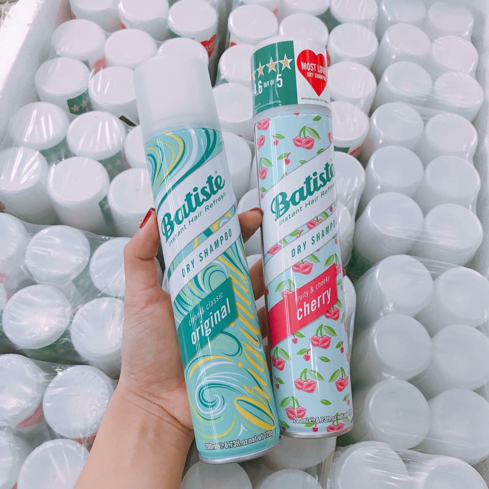 Dầu Gội Khô Batiste Dry Shampoo 200ml Hết Ngứa, Hết Bết Dính Tóc Thơm Mượt Bồng Bềnh Tức Thì