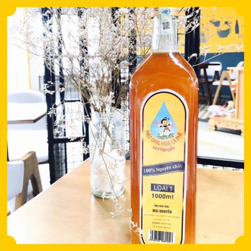 Mật Ong Cao Cấp🍁 1 LÍT🍁Mật Ong Chúa Cà Phê Thơm Ngon Nguyên Chất,Mật Ong Cafe Không Pha Trộn Nguyên Chất