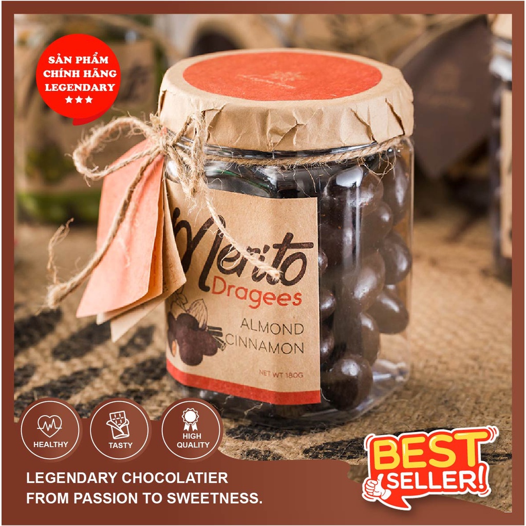 Socola bọc hạt Hũ 180g hấp dẫn cho mọi lứa tuổi giúp ngày làm việc tỉnh táo hơn Socola Legendary