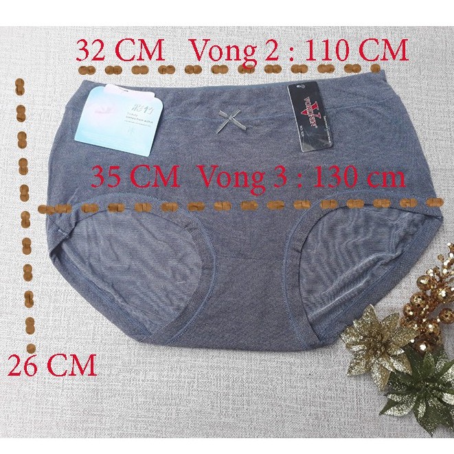 Quần lót nữ cạp cao muối tiêu 528 chất đẹp big size 3xl co dãn cực tốt from to cho người béo mập 60kg-70kg 80kg -90kg | BigBuy360 - bigbuy360.vn