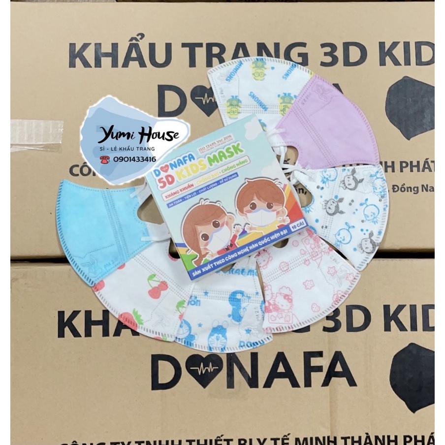 Khẩu Trang 5D KIDS MASK DONAFA Kháng Kháng Khuẩn Cho Bé 2-5tuổi