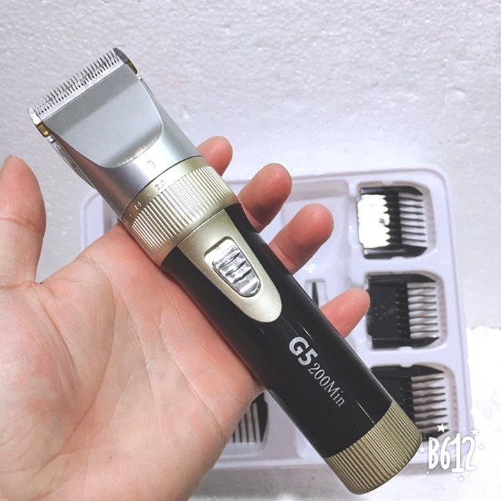 Tông Đơ Cắt Tóc Nhật Bản Lưỡi Thép G5 CÓ PIN SƠ CUA bảo hành 12 tháng