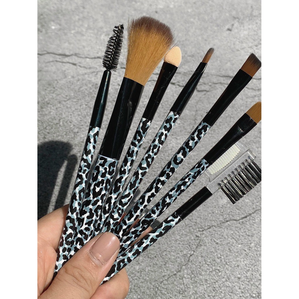 Bộ Cọ 7 cây kèm HỘP NHỰA makeup tools siêu cưng nội địa (hàng sẵn)