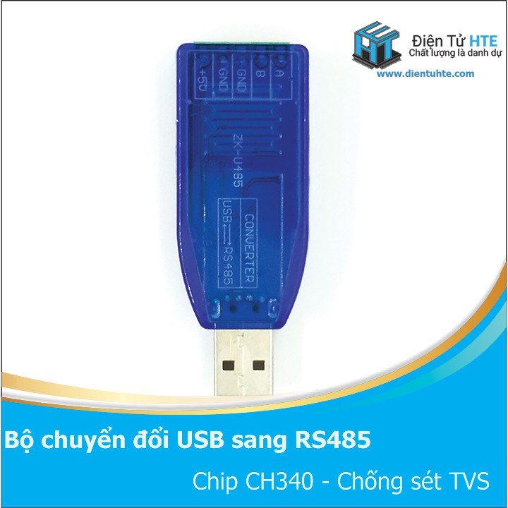 Bộ chuyển đổi USB sang RS485 TVS - CH340 [HTE Quy Nhơn CN2]