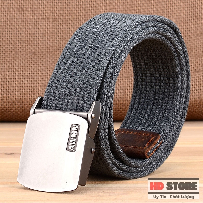 Dây lưng vải dù thời trang đẹp thắt lưng nam quân đội vải dù mặt thép không gỉ độc đáo trẻ trung cá tính