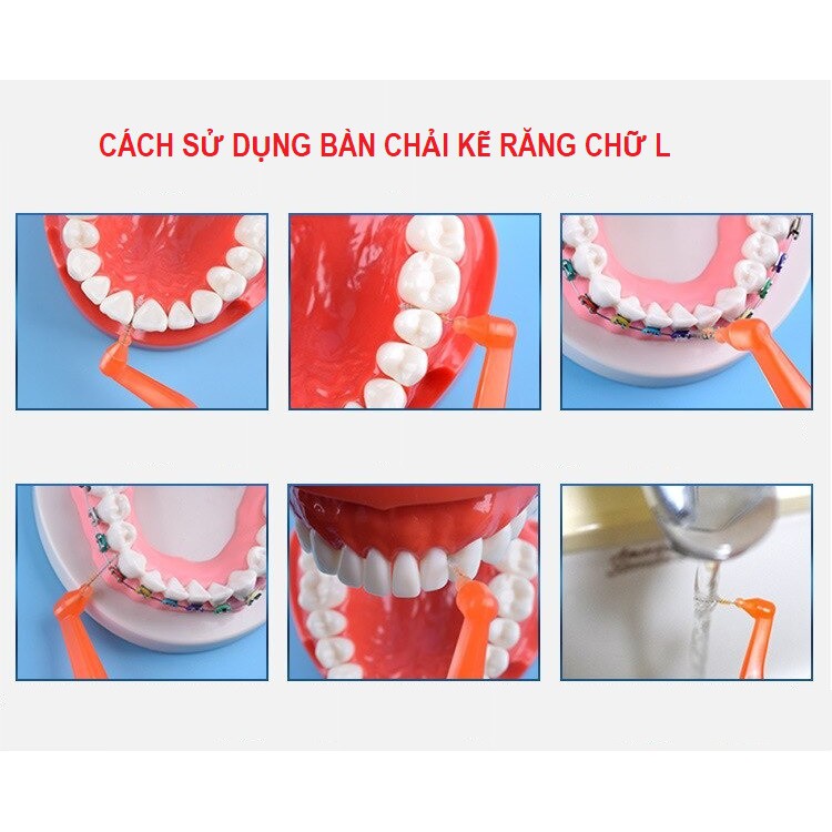 Okamura - Bàn Chải kẽ răng Asahi dạng L nhiều size (bán lẻ 1 chiếc)