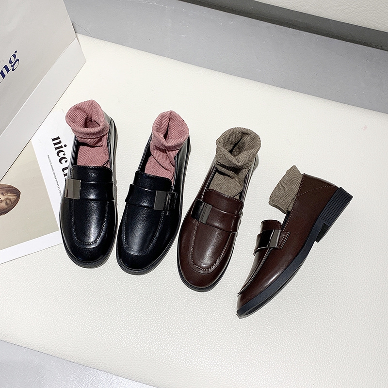 Giày lười giày loafer nữ phong cách menwear cá tính ulzzang