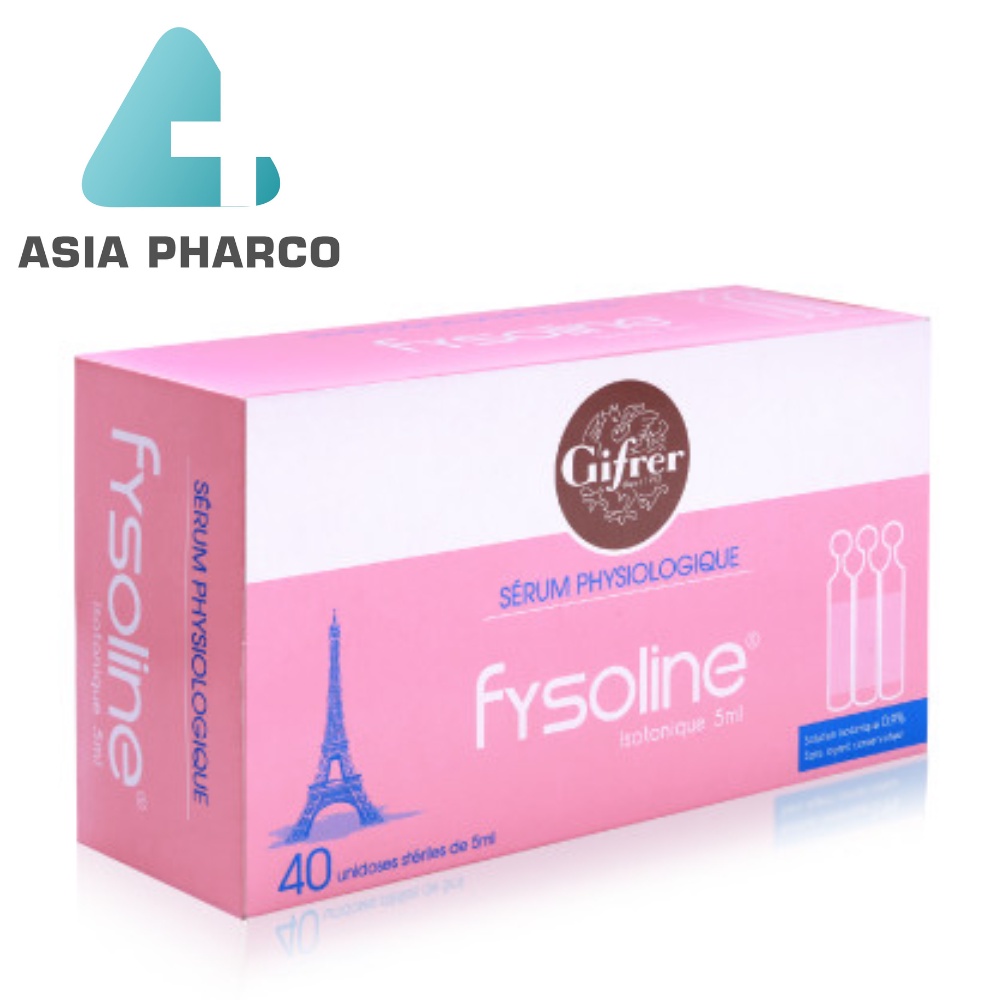 Fysoline - Nước muối sinh lý Pháp - Vệ sinh mắt, mũi, miệng cho bé hộp 40 ống