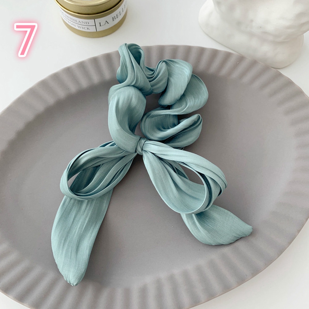 Dây thun buộc tóc họa tiết nơ và hoa co giãn thời trang cho nữ