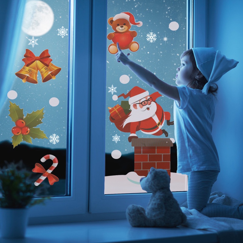 Miếng dán cửa sổ trang trí mùa giáng sinh và năm mới