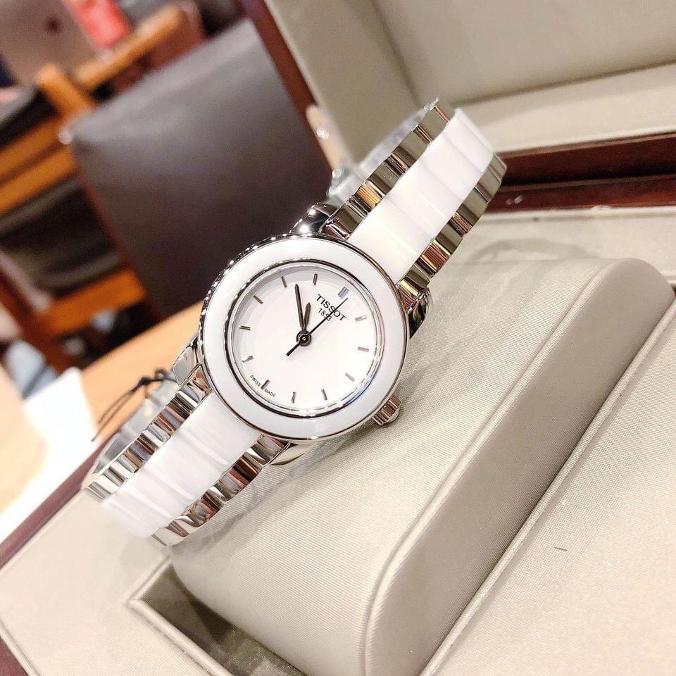 Đồng hồ nữ Tissot T-Trend T064.210.22.011.00  - Máy Quartz Pin Thụy Sĩ - Dây đá Ceramic