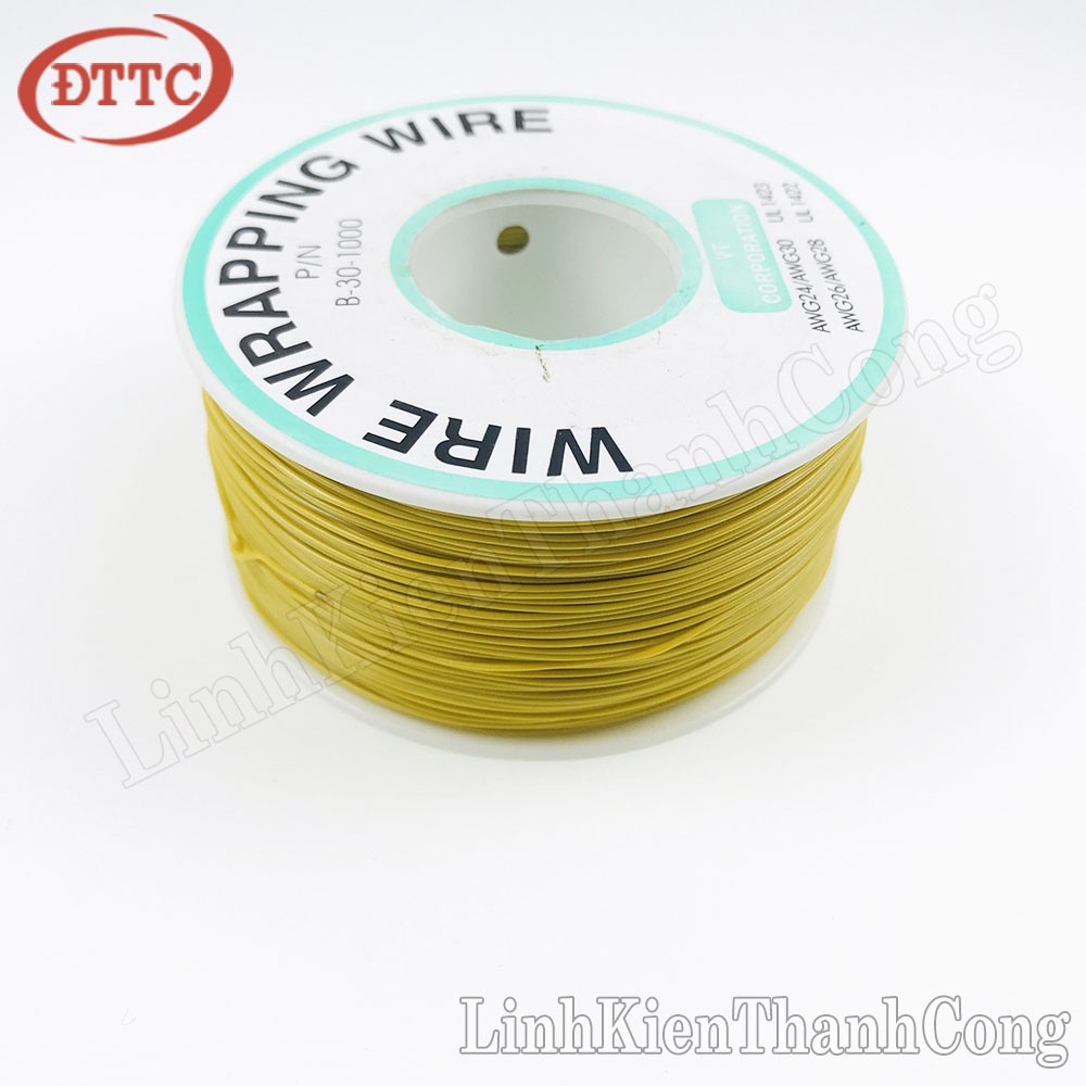 Cuộn dây 30AWG 0.25mm 250 mét - màu vàng