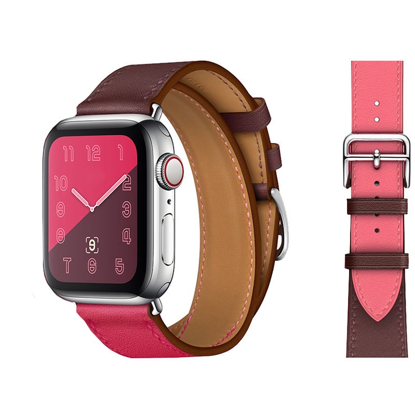 Dây đeo bằng da chất lượng cao phong cách thể thao cho đồng hồ Apple Watch iWatch 40mm 44mm 42mm 38mm Series 6 SE 5 4 3 2 1