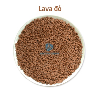 Đá nham thạch Lava Đỏ/Đen 3-6mm (Gói 400GR)