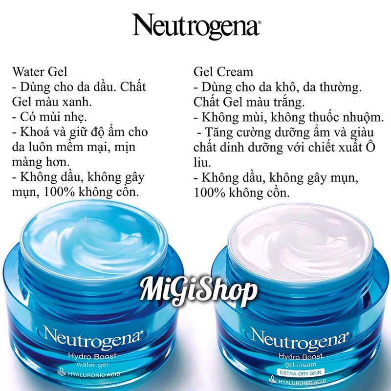Kem Dưỡng Ẩm NEUTROGENA Hydro Boost Gel Cream Extra – Dry Skin, Kem Dưỡng Ẩm Da Khô Không Hương Liệu 48g