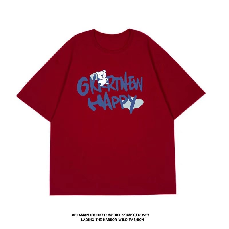 Áo Thun Nam Tay Ngắn Dáng Rộng In Chữ M-8XL