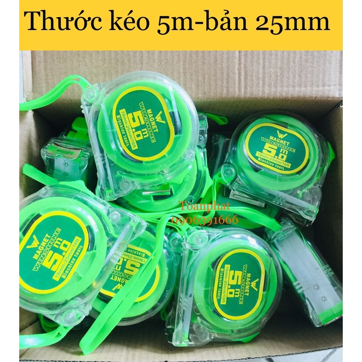 Thước kéo 5 mét| 5m bản 25mm