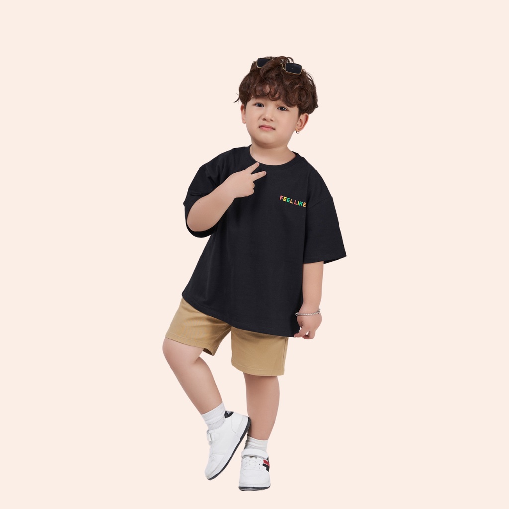 Áo thun cho bé YODY vải cotton thoáng mát in hình icon dễ thương TSK5203