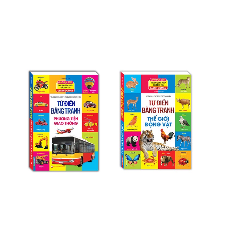 Sách-Combo 2c Từ điển bằng tranh - Phương tiện giao thông &amp; Từ điển bằng tranh - Thế giới động vật