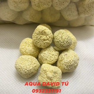 Sứ viên vàng tròn lọc nước cho bể cá cảnh (1KG)