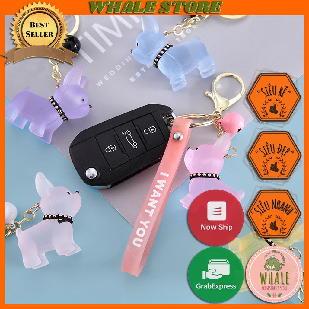 [Giảm 30% Nhập Mã WHALE3005] Móc Khoá Chó Bull Dễ Thương Móc Khoá Hàn Quốc Hot Trend Keychain Whale Store - WSTMK1601