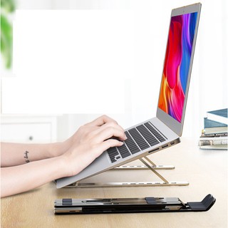 Giá Đỡ Laptop Tản Nhiệt Macbook 15 6 inch, 17 inch, 14 inch Bằng Nhôm Gấp Gọn Để Bàn Có Thể Điều Chỉnh Cao Cấp HOVAMD102